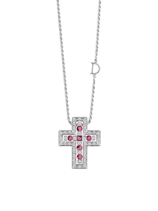 Belle Epoque Diamonds Ruby Necklace Silver - DAMIANI - BALAAN 2