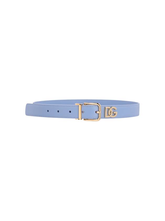 LEATHER BELT WITH DG PLATE - DOLCE&GABBANA - BALAAN 1