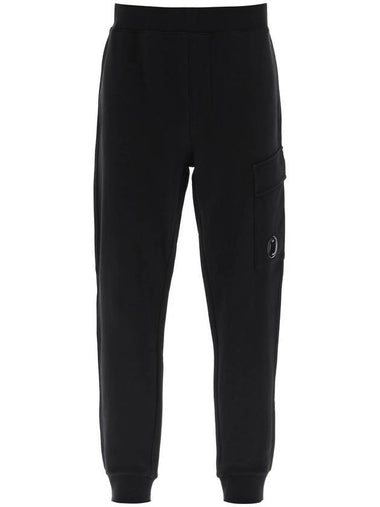 Men's Lens Cargo Pocket Track Pants Black - CP COMPANY - BALAAN 1