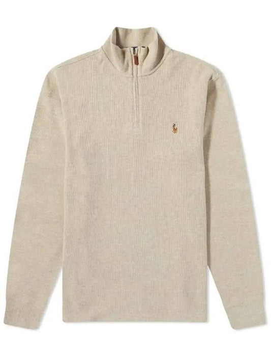 24SS Polo Men's Estate Trip Multi Pony Logo Half Zip Up 710671929041 - RALPH LAUREN - BALAAN 1