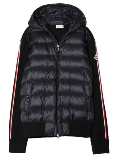 Logo patch padded cardigan - MONCLER - BALAAN 1