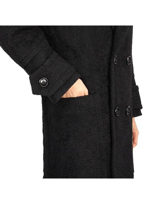 Breasted Double Coat Black - AMI - BALAAN 10