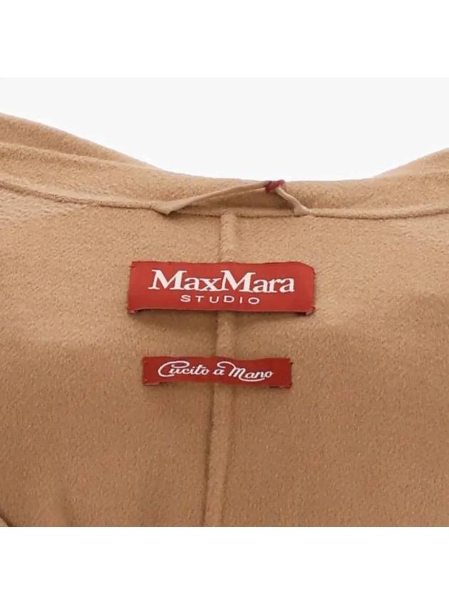 Cles Wool Cashmere Single Coat Camel - MAX MARA - BALAAN 4