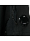 Men's Light Fleece Lens Wappen Sweatshirt Black - CP COMPANY - BALAAN.