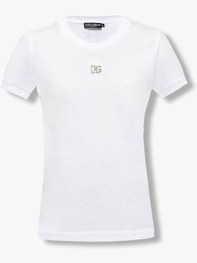 Logo Jersey Short Sleeve T-shirt White - DOLCE&GABBANA - BALAAN 2