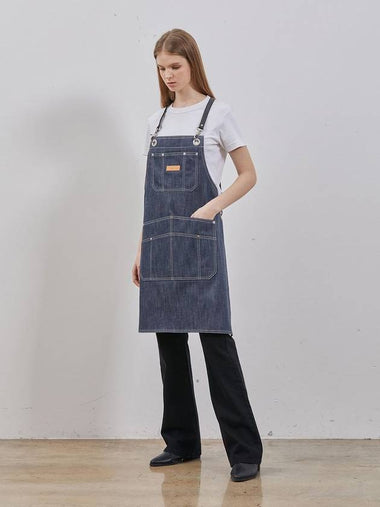 Denim Workwear Apron Indigo - RYUL+WAI: - BALAAN 1