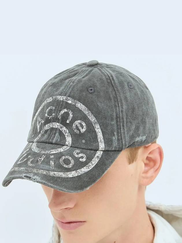 Logo Print Cotton Ball Cap Black - ACNE STUDIOS - BALAAN 2