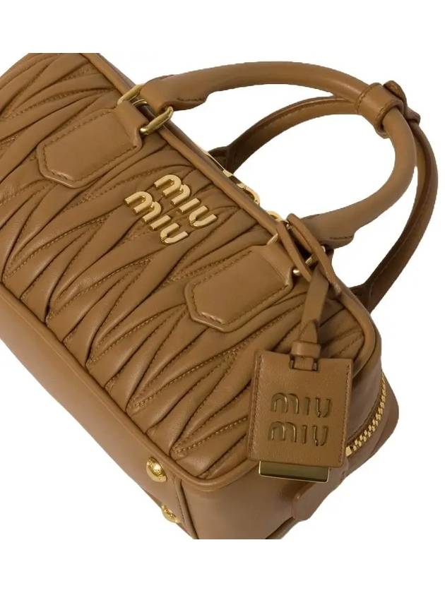 Arcadie Matelasse Nappa Leather Tote Bag Caramel - MIU MIU - BALAAN 6