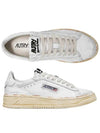 Men's Glue Finish Dallas Vintage Low Top Sneakers White - AUTRY - BALAAN 4