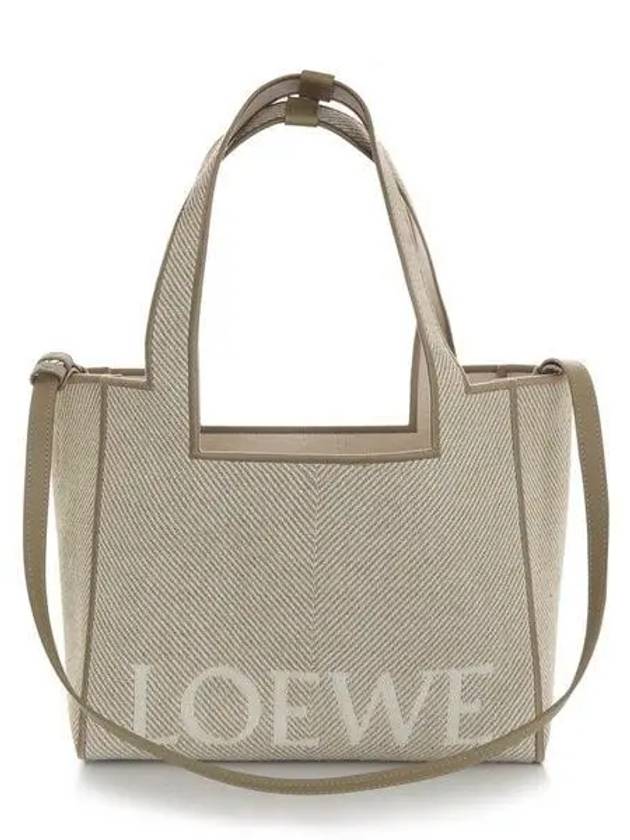 ALF1B61X11 2370 Font Jacquard Canvas Large Tote Bag 1154019 - LOEWE - BALAAN 1