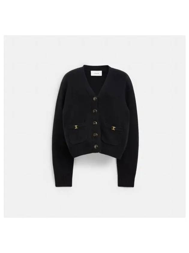 Heritage C Cardigan Black - COACH - BALAAN 1