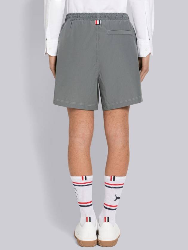 Ripstop Topstitch Track Shorts Grey - THOM BROWNE - BALAAN 5