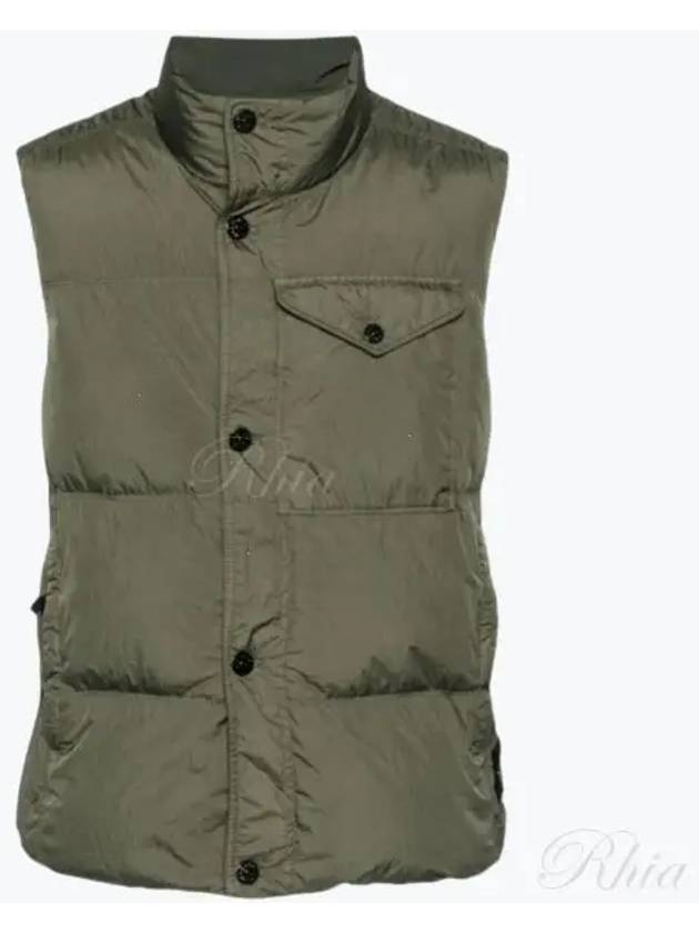 Crinkle Reps R-NY Down Vest Green - STONE ISLAND - BALAAN 2