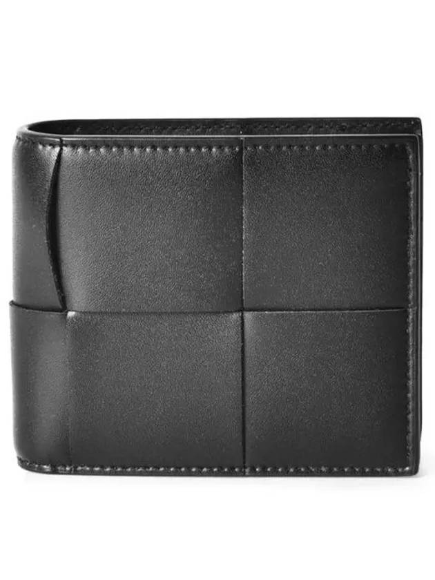 Men's Intrecciato Half Wallet Black - BOTTEGA VENETA - BALAAN 2