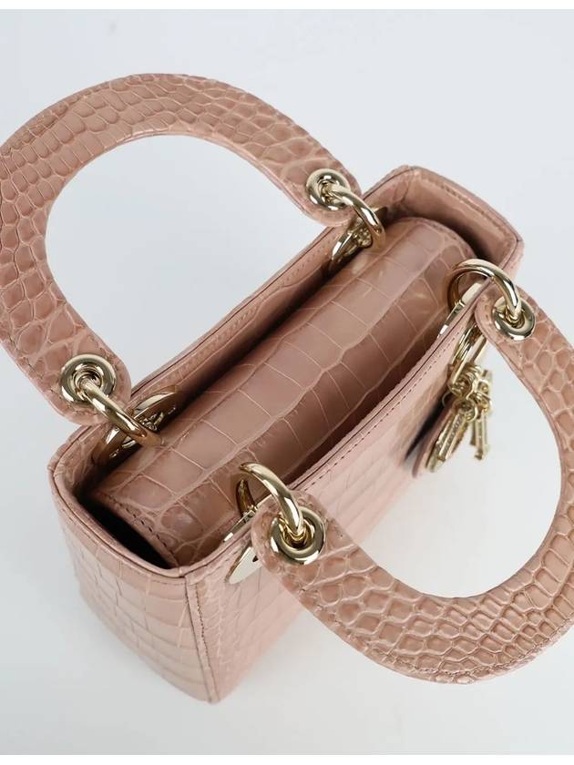 Lady Bag Mini Crocodile Pink M0505OAQY47EU - DIOR - BALAAN 9