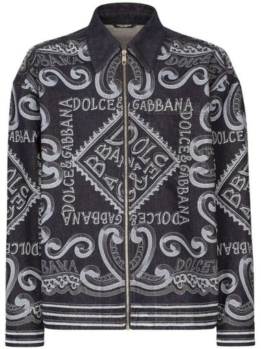 logo print shirt jacket G9AUMDG8KM5 - DOLCE&GABBANA - BALAAN 1