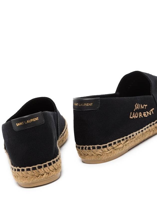 Women's Monogram Espadrilles Black - SAINT LAURENT - BALAAN 3