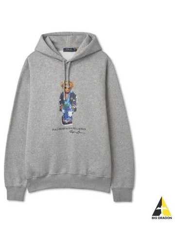 Polo Bear Fleece Hoodie Gray - POLO RALPH LAUREN - BALAAN 1