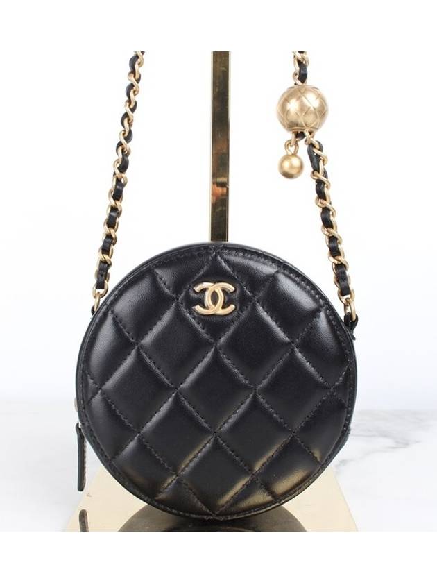 Gold Ball Tambourine Bag Black - CHANEL - BALAAN 3