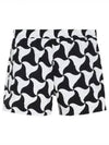 Bottega Veneta Print Tech Triangle Swim Shorts White Black - BOTTEGA VENETA - BALAAN 2