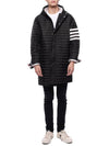 Men's 4 Bar Hooded Padding Black - THOM BROWNE - BALAAN 4