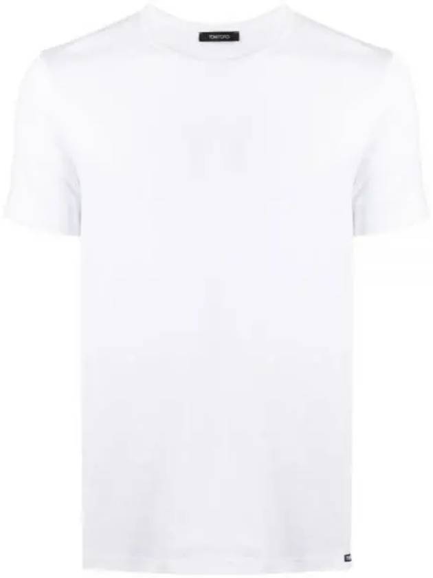 Cotton Crew Neck Short Sleeve T-Shirt White - TOM FORD - BALAAN 2