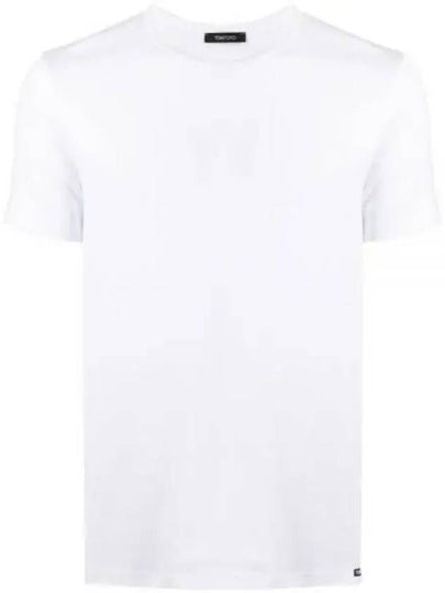 Cotton Crew Neck Short Sleeve T-Shirt White - TOM FORD - BALAAN 2