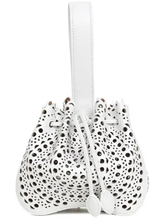 Rose Marie 16 Punching Bucket Bag White - ALAIA - BALAAN 2