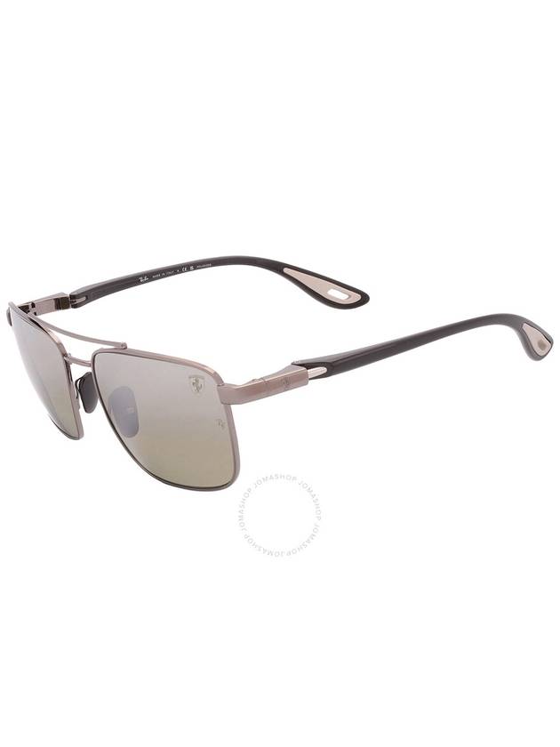 Ray Ban Scuderia Ferrari Gray Polarized Square Men's Sunglasses RB3715M F0845J 58 - RAY-BAN - BALAAN 3