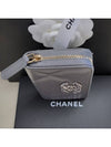 19 Zipper card wallet lambskin gray silver AP0949 - CHANEL - BALAAN 6