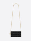 Lady Cannage Lambskin Chain Pouch Bag Black - DIOR - BALAAN 5