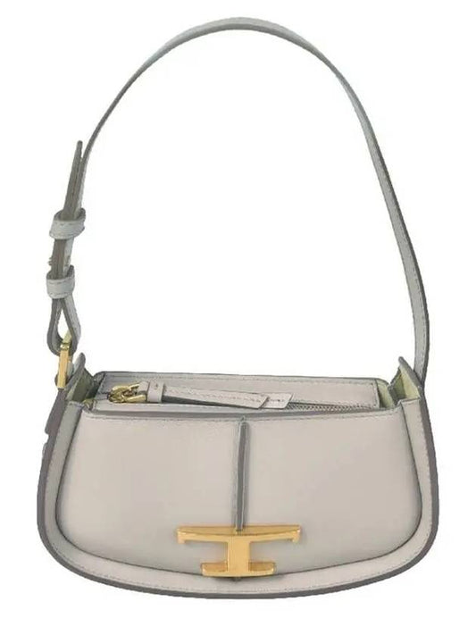 T Timeless Leather Shoulder Bag Grey - TOD'S - BALAAN 2