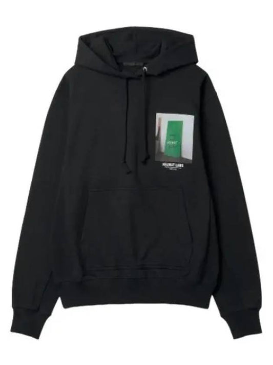 Photographic Print Hooded Black Sweatshirt - HELMUT LANG - BALAAN 1