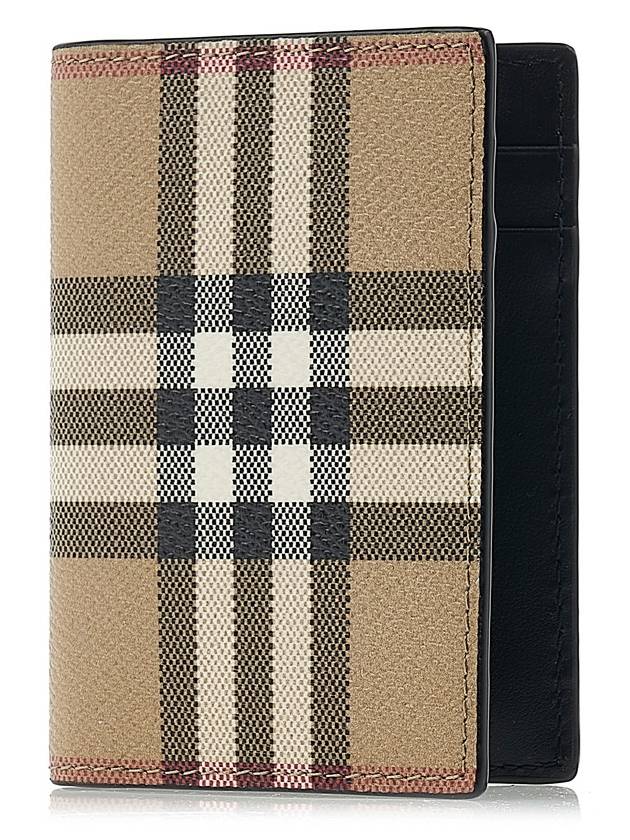 Vintage Check Leather Half Wallet Beige - BURBERRY - BALAAN 2