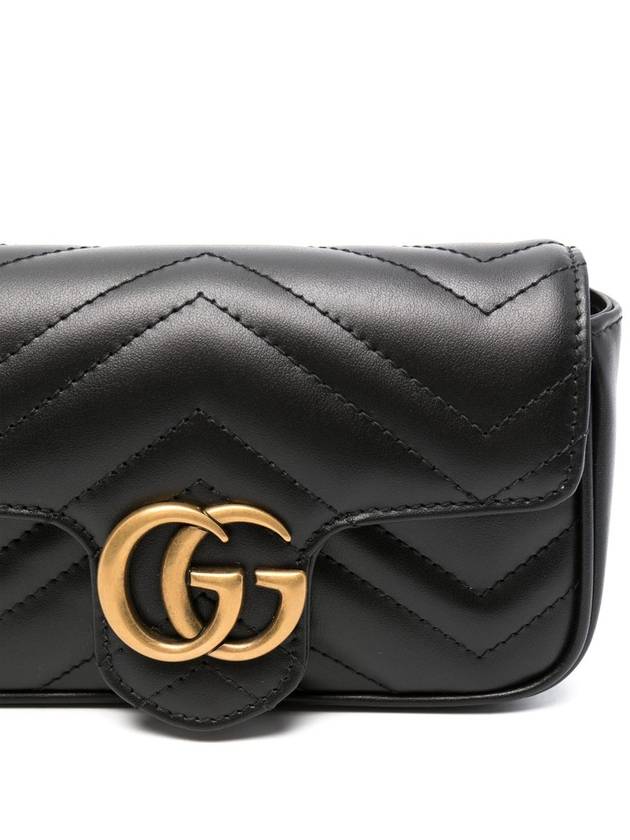 GG Marmont Matelasse Leather Super Mini Bag Black - GUCCI - BALAAN 5