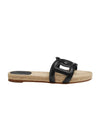 Famosa Espadrille Beige Black - HERMES - BALAAN.