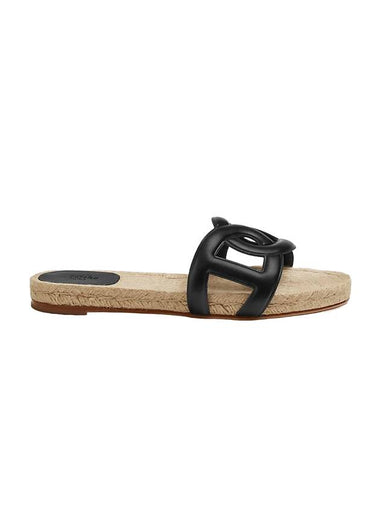 Famosa Espadrilles Beige Black - HERMES - BALAAN 1