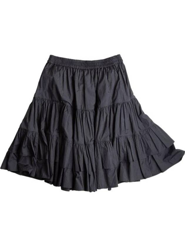 Ruffle A-Line Skirt Black - MSGM - BALAAN 3