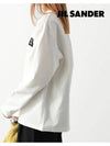 Logo Print Long Sleeve T Shirt White - JIL SANDER - BALAAN 4