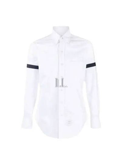 Men's Armband Long Sleeve Shirt White - THOM BROWNE - BALAAN 2