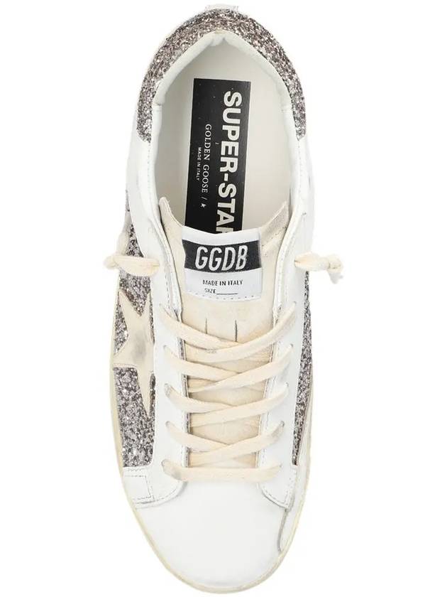 Superstar Glitter Low Top Sneakers Silver White - GOLDEN GOOSE - BALAAN 5