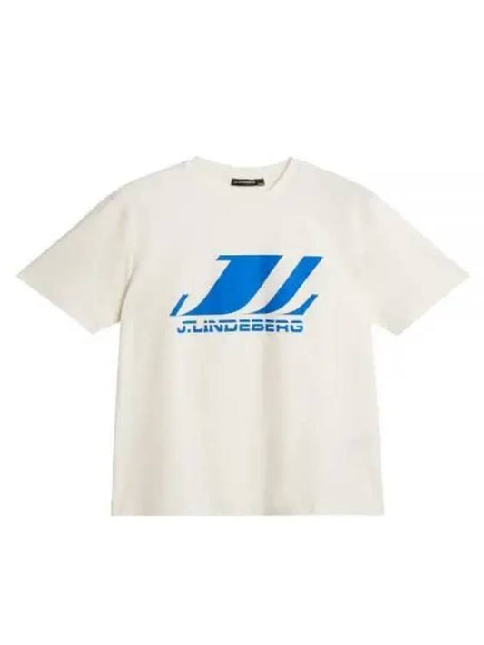 Parcy Logo Short Sleeve T-Shirt Cloud White - J.LINDEBERG - BALAAN 2