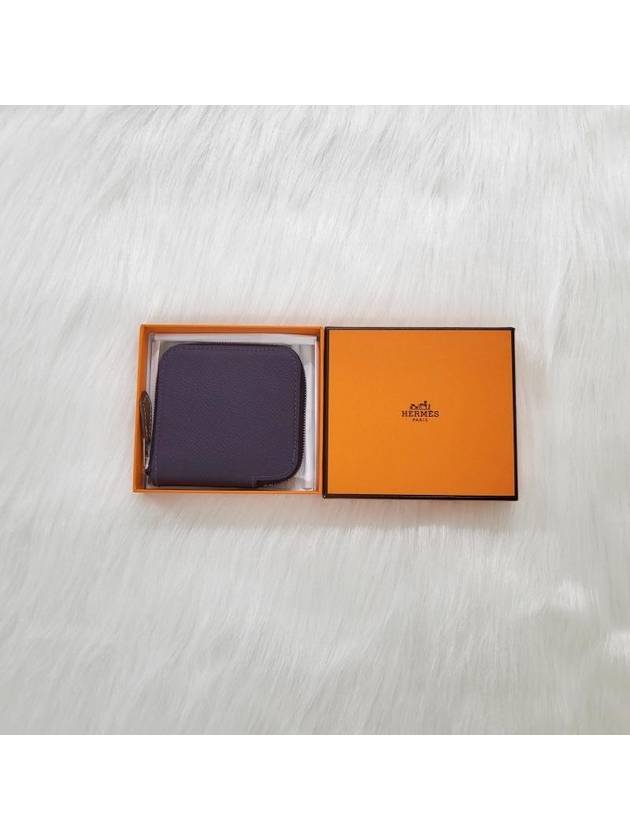 Silk'In Short Coin Wallet Purple - HERMES - BALAAN 6