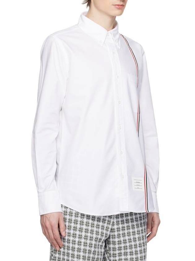 RWB Stripe Cotton Shirt White - THOM BROWNE - BALAAN 6