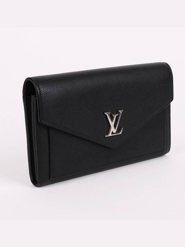 LV silver lock me black long wallet - LOUIS VUITTON - BALAAN 4