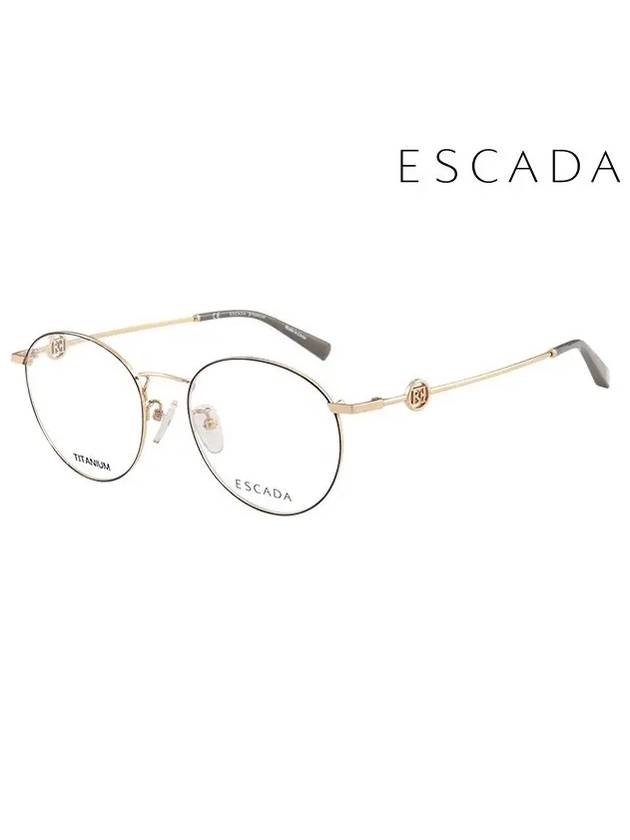 Glasses Frame VES B37F 0301 Round Metal Men Women - ESCADA - BALAAN 1