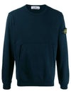 Wappen Pocket Sweatshirt Dark Blue - STONE ISLAND - BALAAN 1