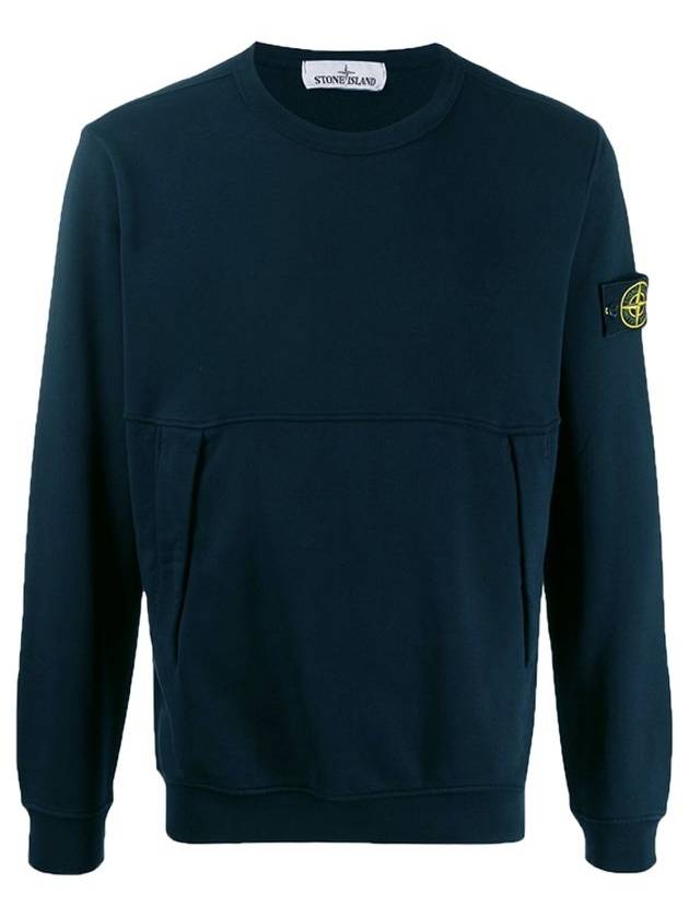 Wappen Pocket Sweatshirt Dark Blue - STONE ISLAND - BALAAN 1