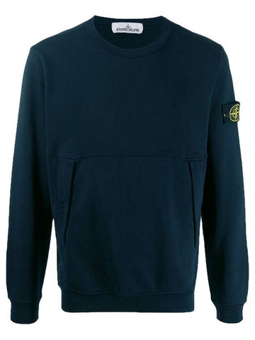 Wappen Pocket Sweatshirt Dark Blue - STONE ISLAND - BALAAN 1