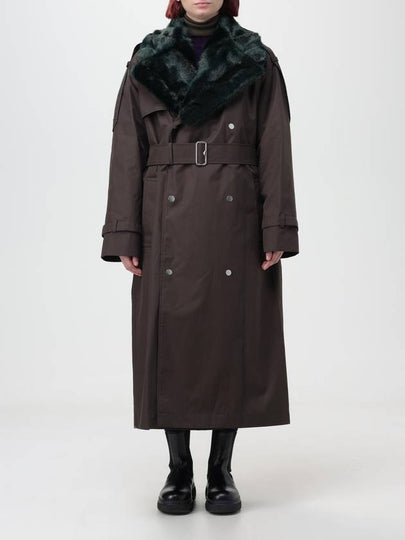 Long Kennington Shearling Trench Coat Otter - BURBERRY - BALAAN 2